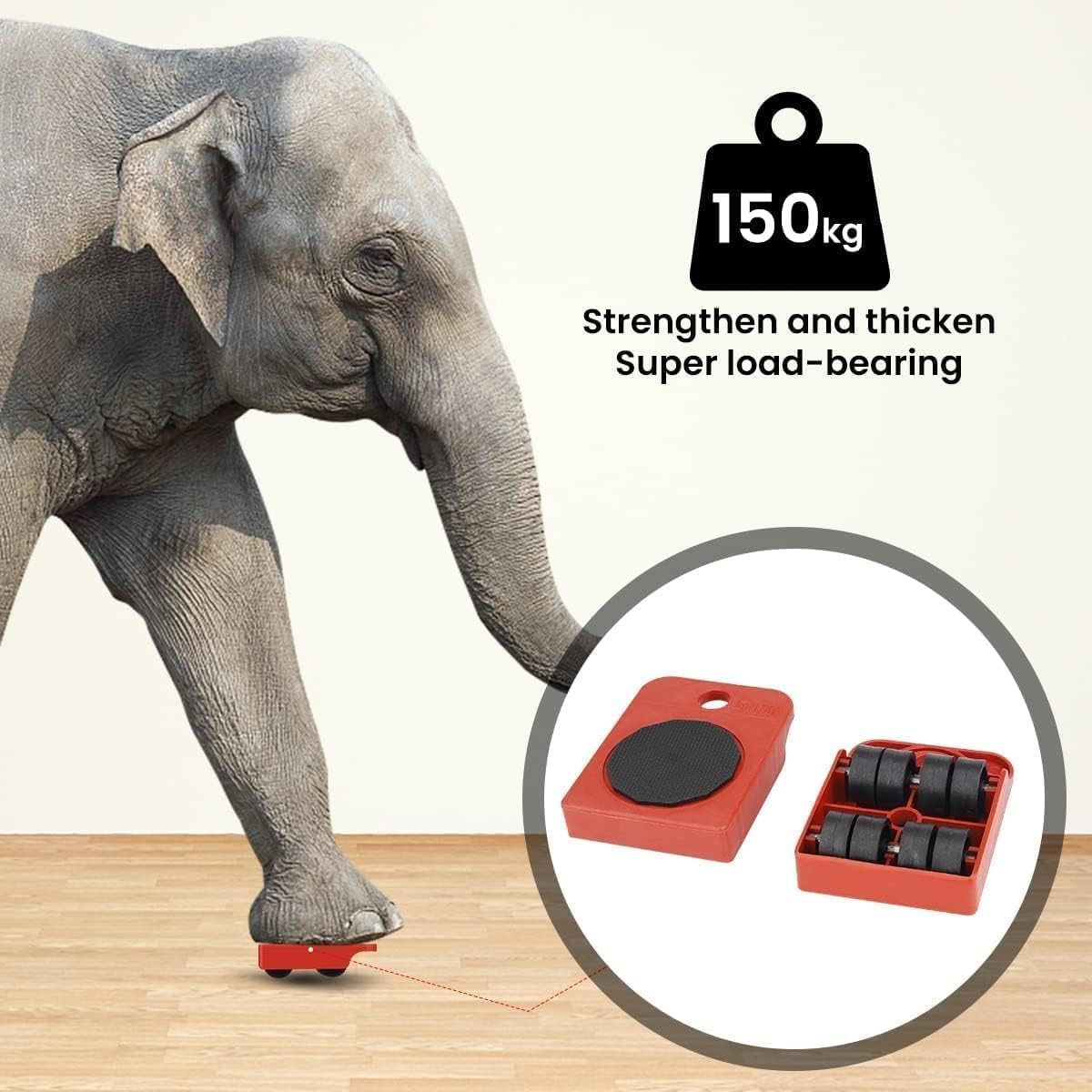 Furniture Lifting Moving Wheel - Heavy Duty Pads Easy and Safe Moving Slider Tools for Shifting Washing Machines, Fridge, Sofa and Wardrobes | Max Load 150KG/331LBS Only Wheel Pad, Pack of 4 GenzVybs